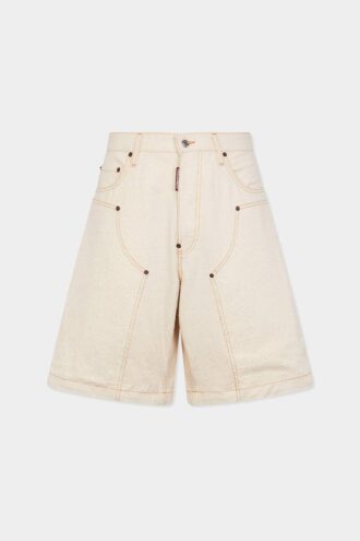 Pantalones Cortos de carpintero con lavado crudo