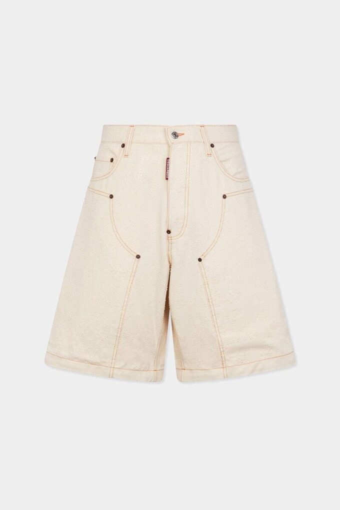 Pantalones Cortos de carpintero con lavado crudo Pantalones Cortos de carpintero con lavado crudo