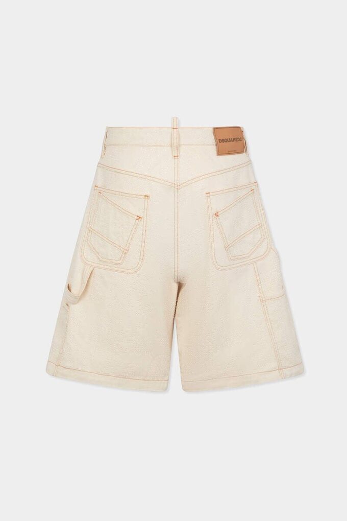 Pantalones Cortos de carpintero con lavado crudo Pantalones Cortos de carpintero con lavado crudo