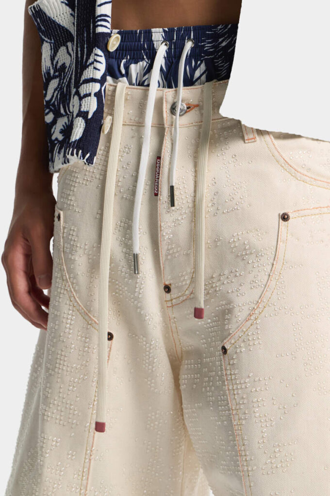 Pantalones Cortos de carpintero con lavado crudo Pantalones Cortos de carpintero con lavado crudo