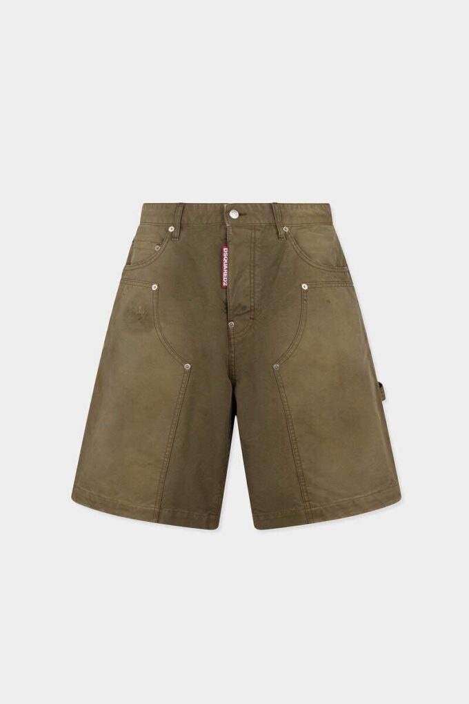 Pantalones Cortos de carpintero teñidos en prenda Pantalones Cortos de carpintero teñidos en prenda