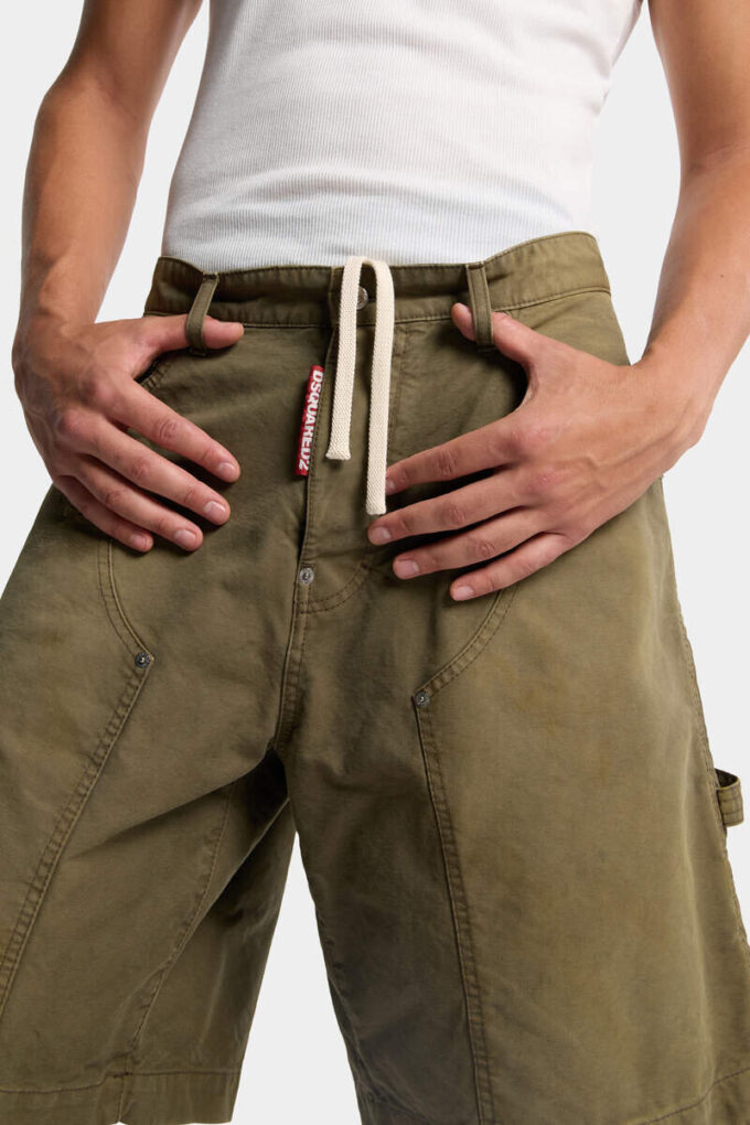 Pantalones Cortos de carpintero teñidos en prenda Pantalones Cortos de carpintero teñidos en prenda