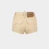 Pantalones cortos de cintura alta de denim Oxford Pantalones cortos de cintura alta de denim Oxford