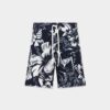 Pantalones Cortos de punto con estampado de flores danzantes Pantalones Cortos de punto con estampado de flores danzantes