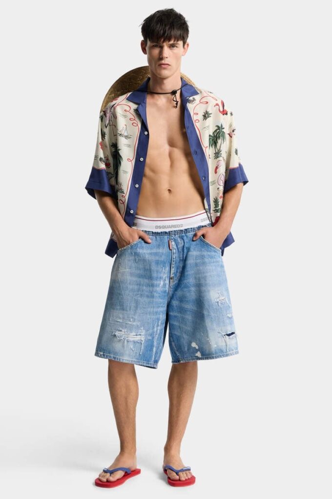 Pantalones Cortos de surf con lavado claro