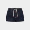 Pantalones Cortos de tiro alto con lavado oscuro Pantalones Cortos de tiro alto con lavado oscuro