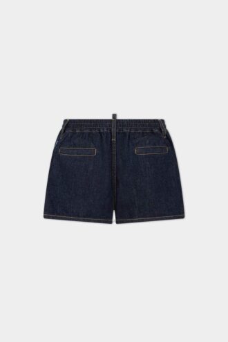 Pantalones Cortos de tiro alto con lavado oscuro