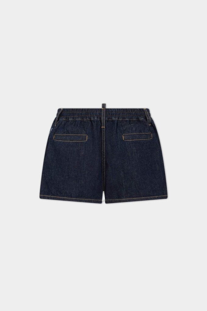 Pantalones Cortos de tiro alto con lavado oscuro Pantalones Cortos de tiro alto con lavado oscuro