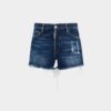 Pantalones Cortos Dsquared2 Rebels de lavado oscuro Pantalones Cortos Dsquared2 Rebels de lavado oscuro