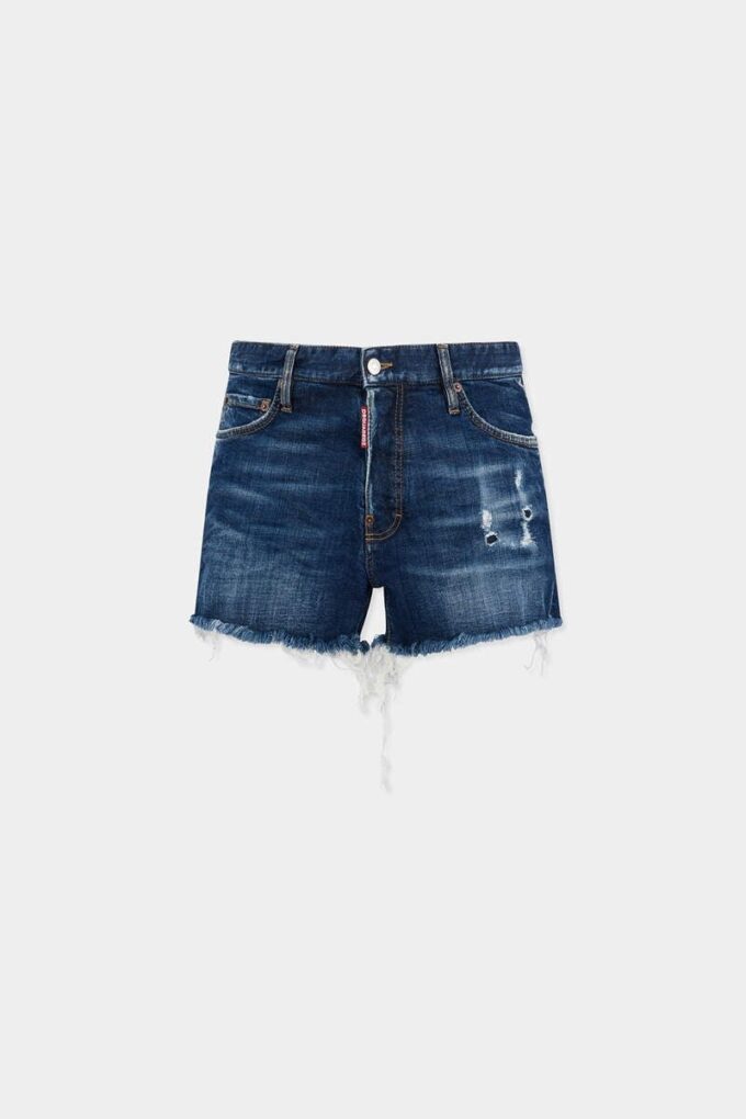Pantalones Cortos Dsquared2 Rebels de lavado oscuro Pantalones Cortos Dsquared2 Rebels de lavado oscuro