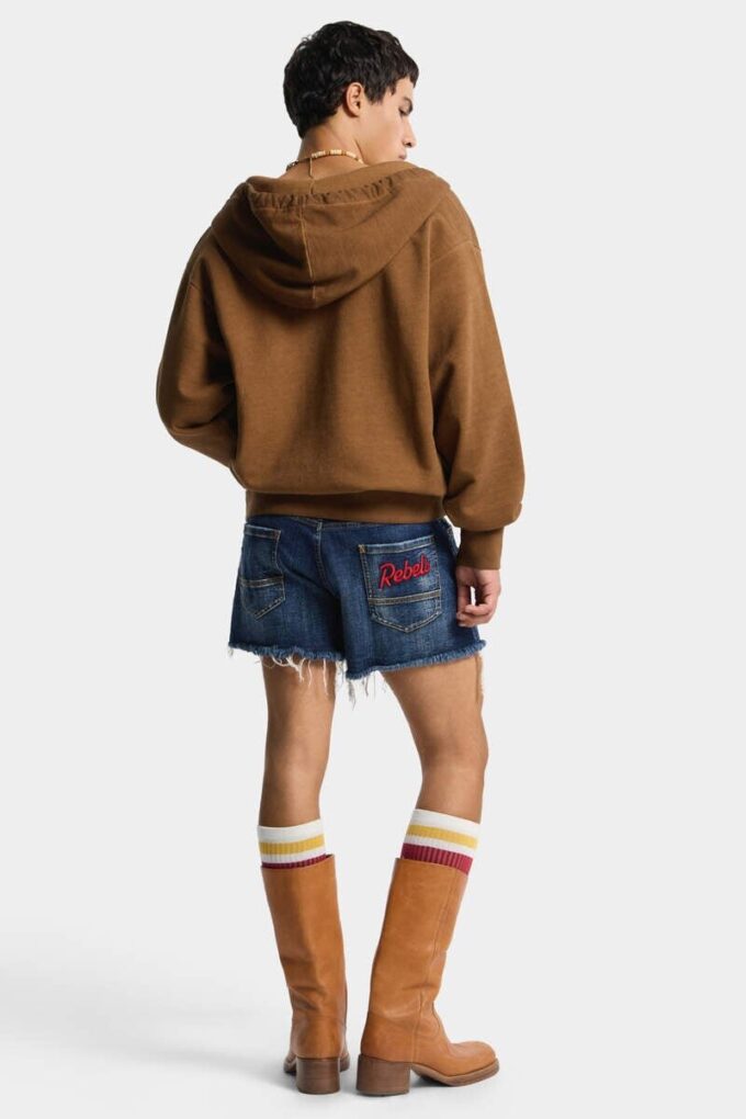 Pantalones Cortos Dsquared2 Rebels de lavado oscuro Pantalones Cortos Dsquared2 Rebels de lavado oscuro