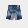 Pantalones Cortos híbridos con lavado rasgado medio Pantalones Cortos híbridos con lavado rasgado medio