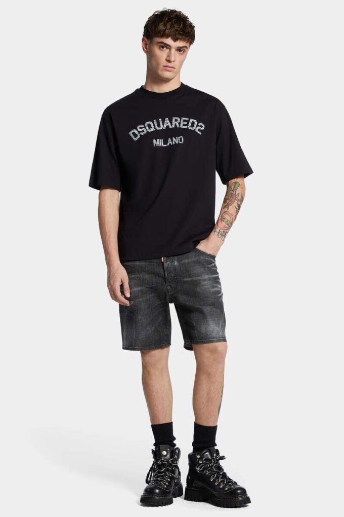 Pantalones Cortos marinos con lavado negro Pantalones Cortos marinos con lavado negro