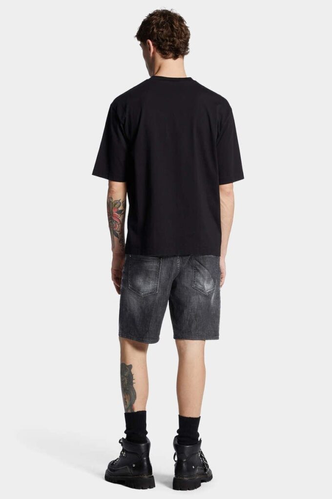 Pantalones Cortos marinos con lavado negro Pantalones Cortos marinos con lavado negro