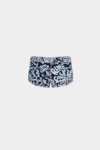Pantalones Cortos Rebel Hibiscus con lavado Dark Flower