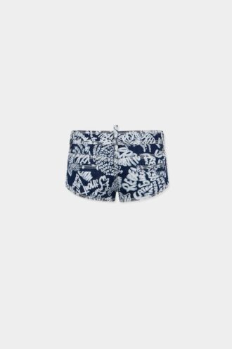 Pantalones Cortos Rebel Hibiscus con lavado Dark Flower