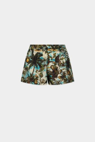 Pantalones Cortos sin cremallera con estampado de monos Pantalones Cortos sin cremallera con estampado de monos