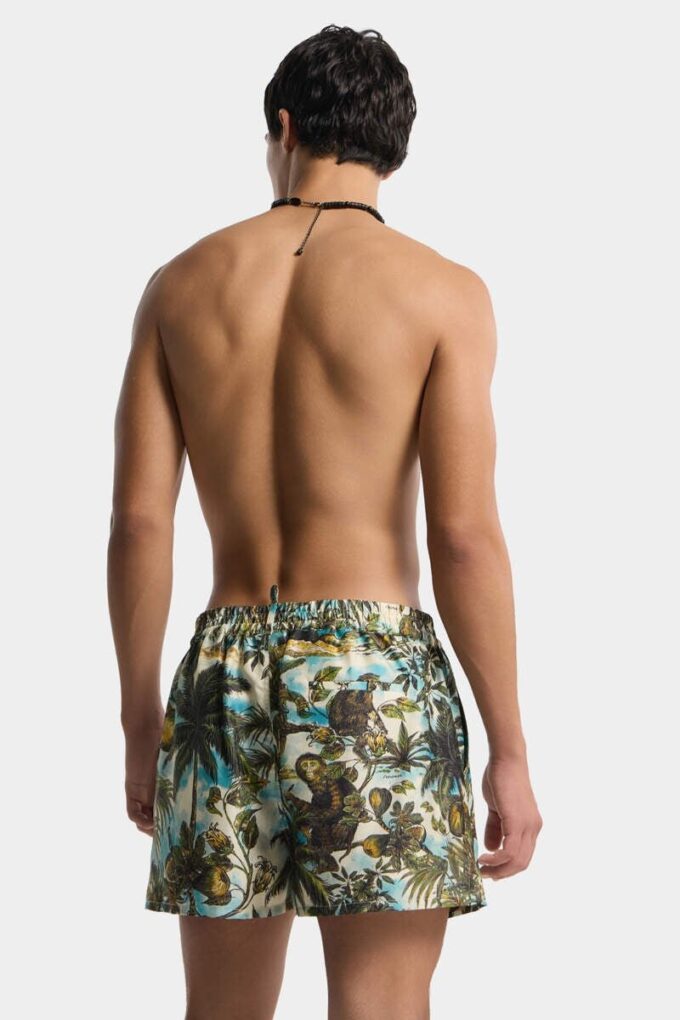 Pantalones Cortos sin cremallera con estampado de monos Pantalones Cortos sin cremallera con estampado de monos