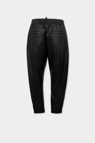 Pantalones de chándal de imitación de piel