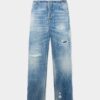 Pantalones jogger de denim lavado claro Pantalones jogger de denim lavado claro