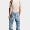 Pantalones jogger de denim lavado claro Pantalones jogger de denim lavado claro