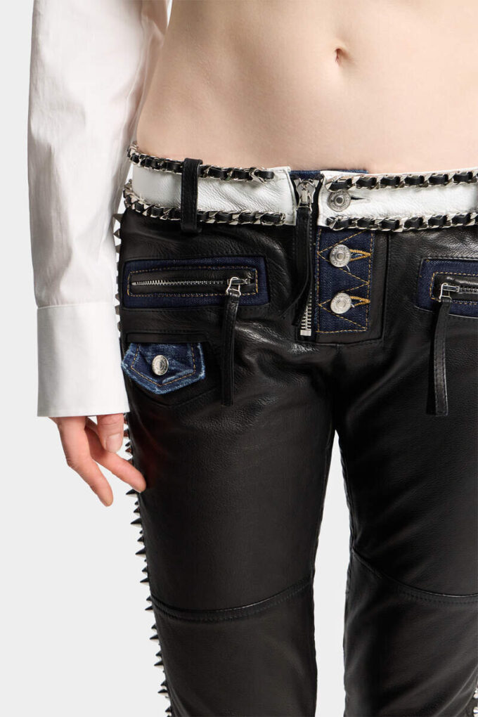 Pantalones moteros chic y rebeldes
