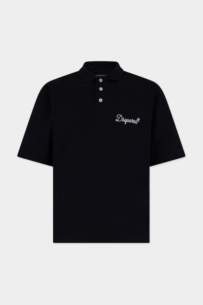Polo con corte de tenis característico de Dsquared2 Polo con corte de tenis característico de Dsquared2