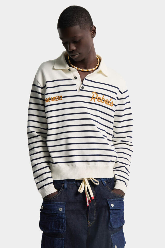 Polo de manga larga a rayas