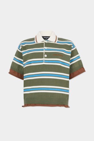 Polo de punto a rayas