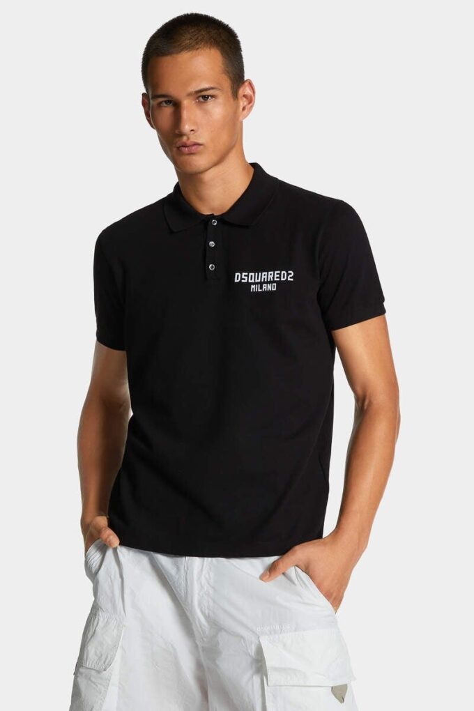 Polo Dsquared2 Milano de corte tenis teñido Polo Dsquared2 Milano de corte tenis teñido