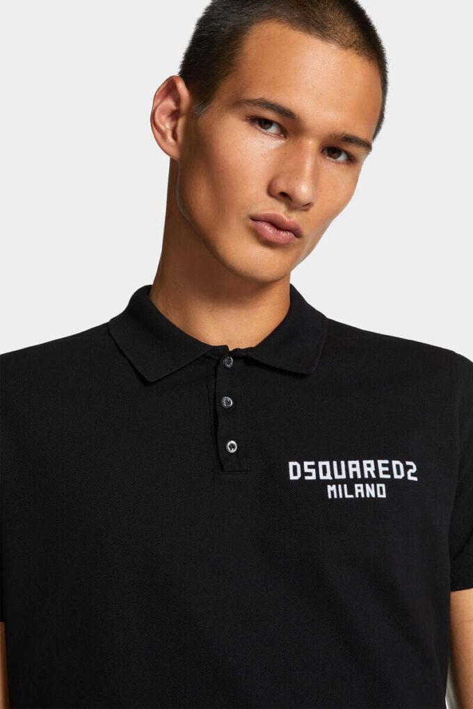 Polo Dsquared2 Milano de corte tenis teñido Polo Dsquared2 Milano de corte tenis teñido