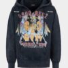 Sudadera con capucha de corte largo y ajustado con lavado rock