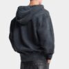 Sudadera con capucha de corte largo y ajustado con lavado rock