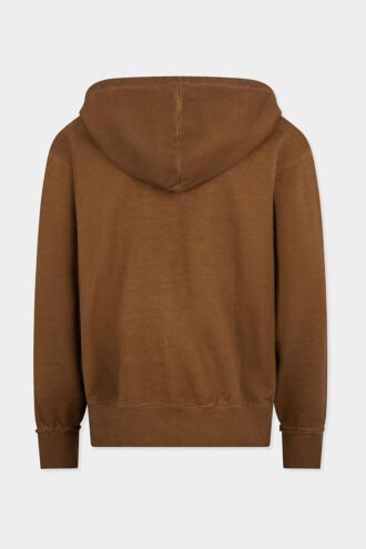 Sudadera con capucha de corte largo y ajustado, teñida al estilo vintage