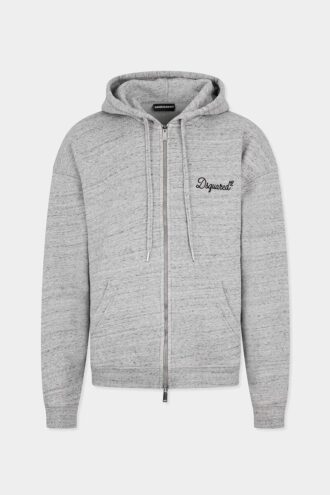 Sudadera con capucha y cremallera de corte holgado, característica de Dsquared2 Sudadera con capucha y cremallera de corte holgado, característica de Dsquared2