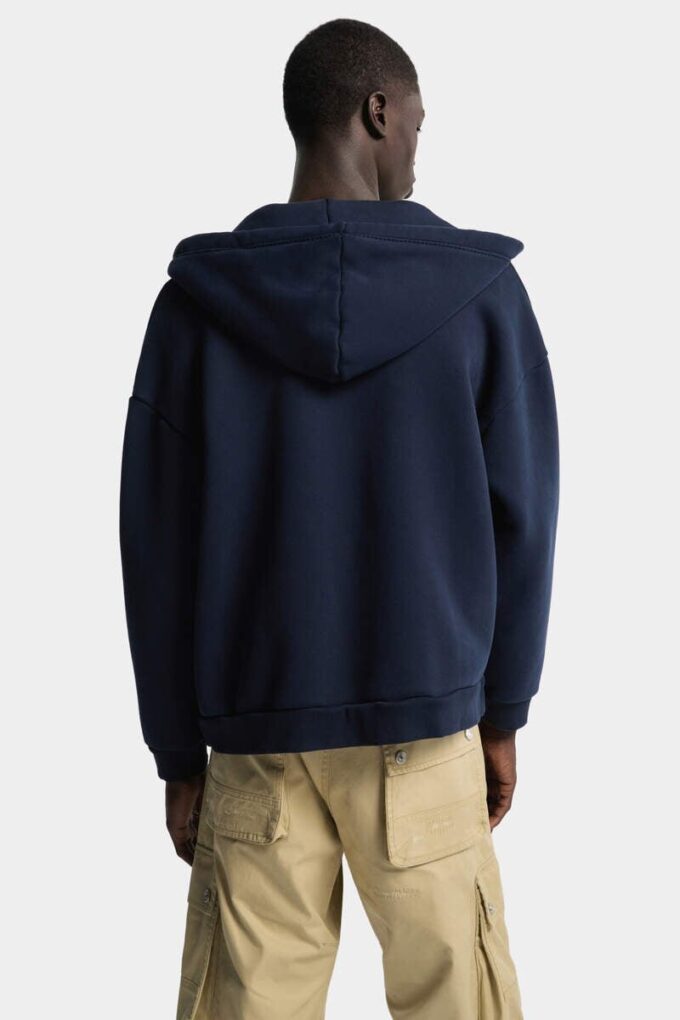 Sudadera con capucha y cremallera Dsquared2 Logo, corte boyfriend Sudadera con capucha y cremallera Dsquared2 Logo, corte boyfriend