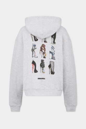 Sudadera con capucha y cremallera Iconique de corte boyfriend
