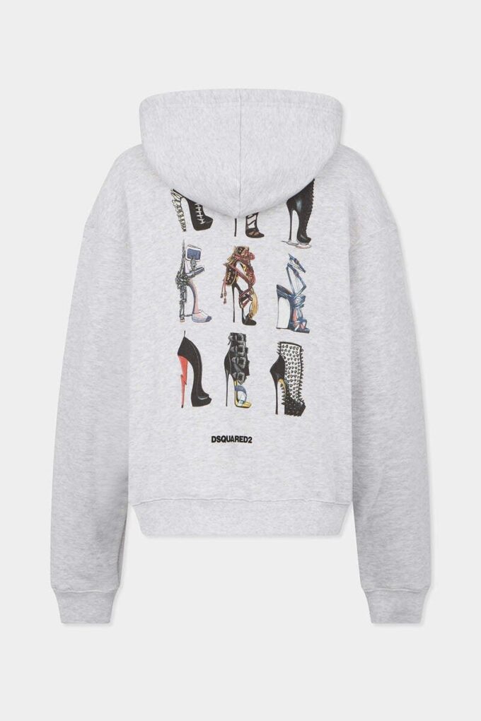 Sudadera con capucha y cremallera Iconique de corte boyfriend