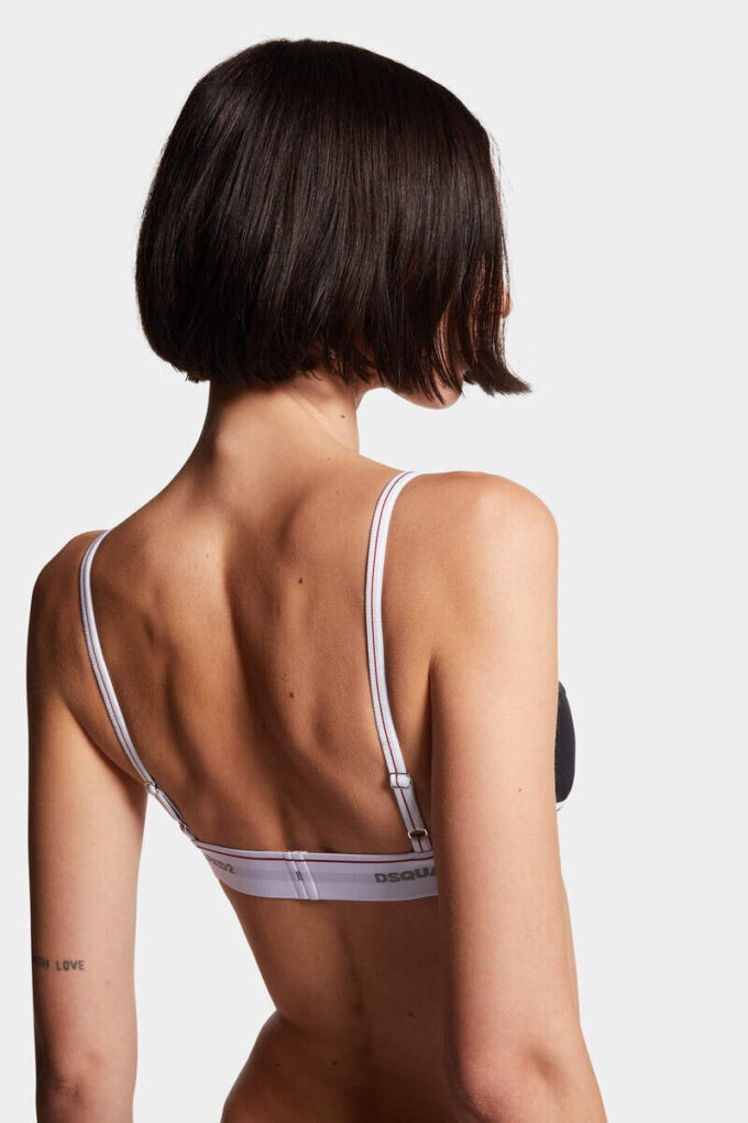 Sujetador triangular con logotipo de Dsquared2