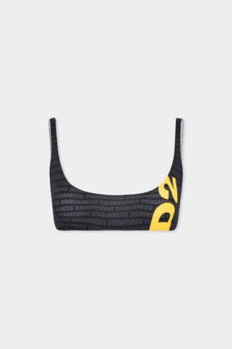 Top de bikini con logotipo Dsquared2