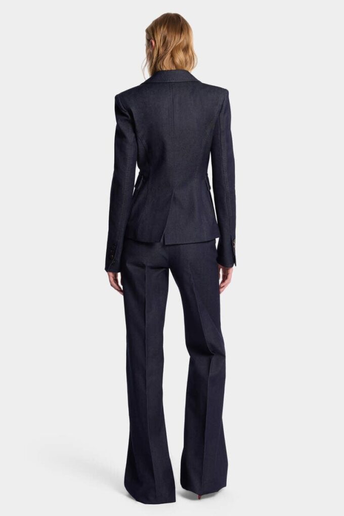 Traje de denim lavado índigo Traje de denim lavado índigo