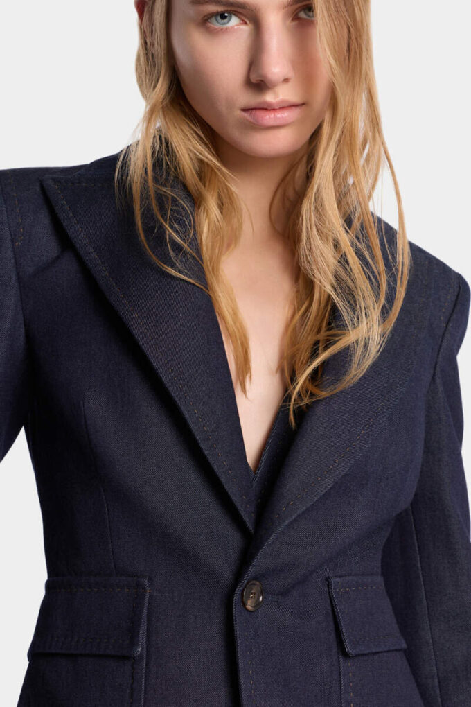 Traje de denim lavado índigo Traje de denim lavado índigo