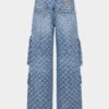 Vaqueros cargo D2 Monogram de lavado claro Vaqueros cargo D2 Monogram de lavado claro