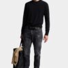 Vaqueros slim twist con lavado negro neblina