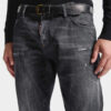 Vaqueros slim twist con lavado negro neblina