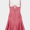 Vestido con volantes de denim Oxford